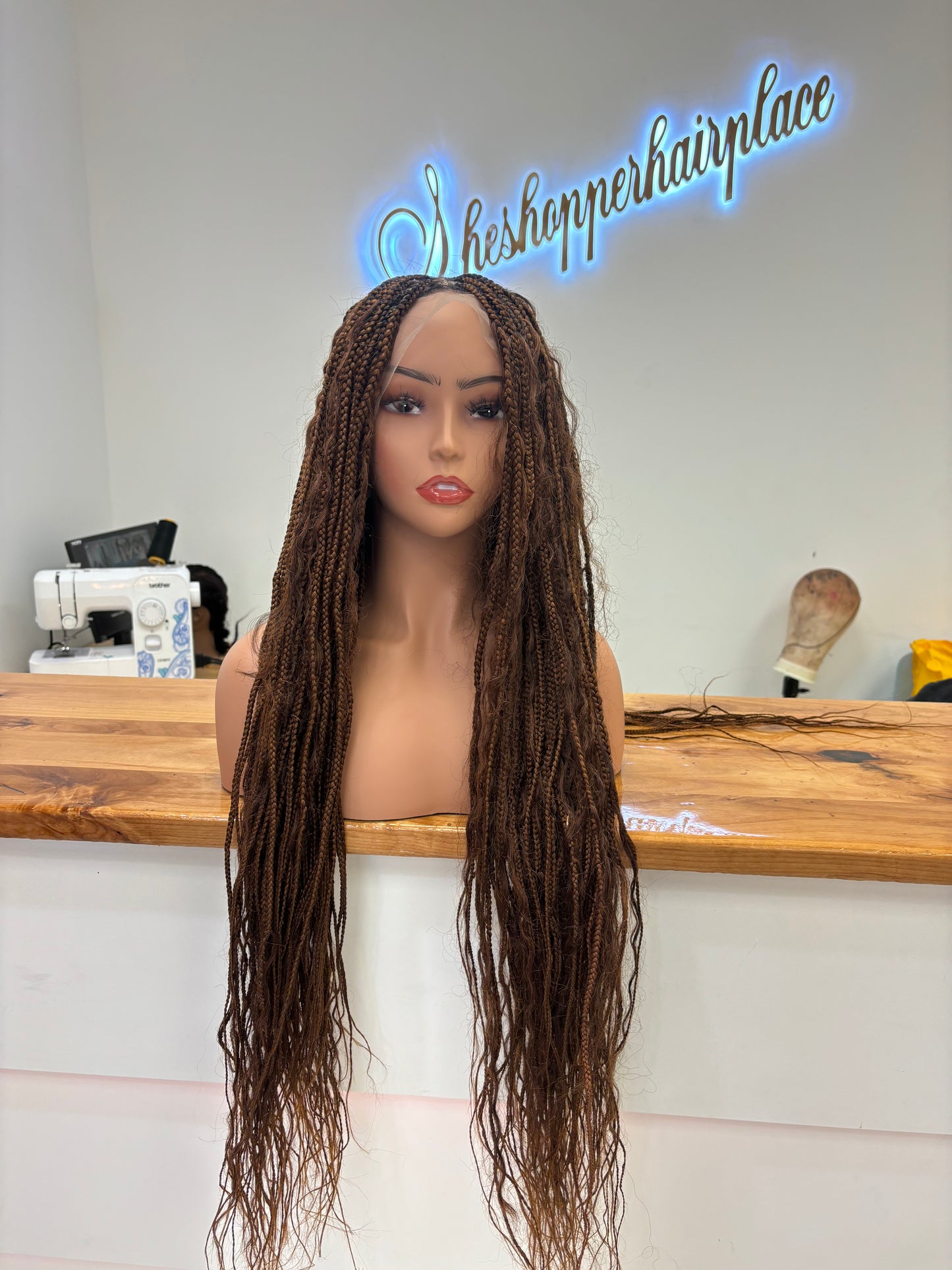 Boho braids full lace brown