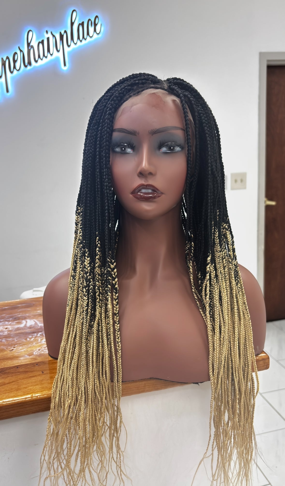 Box braids on lace front