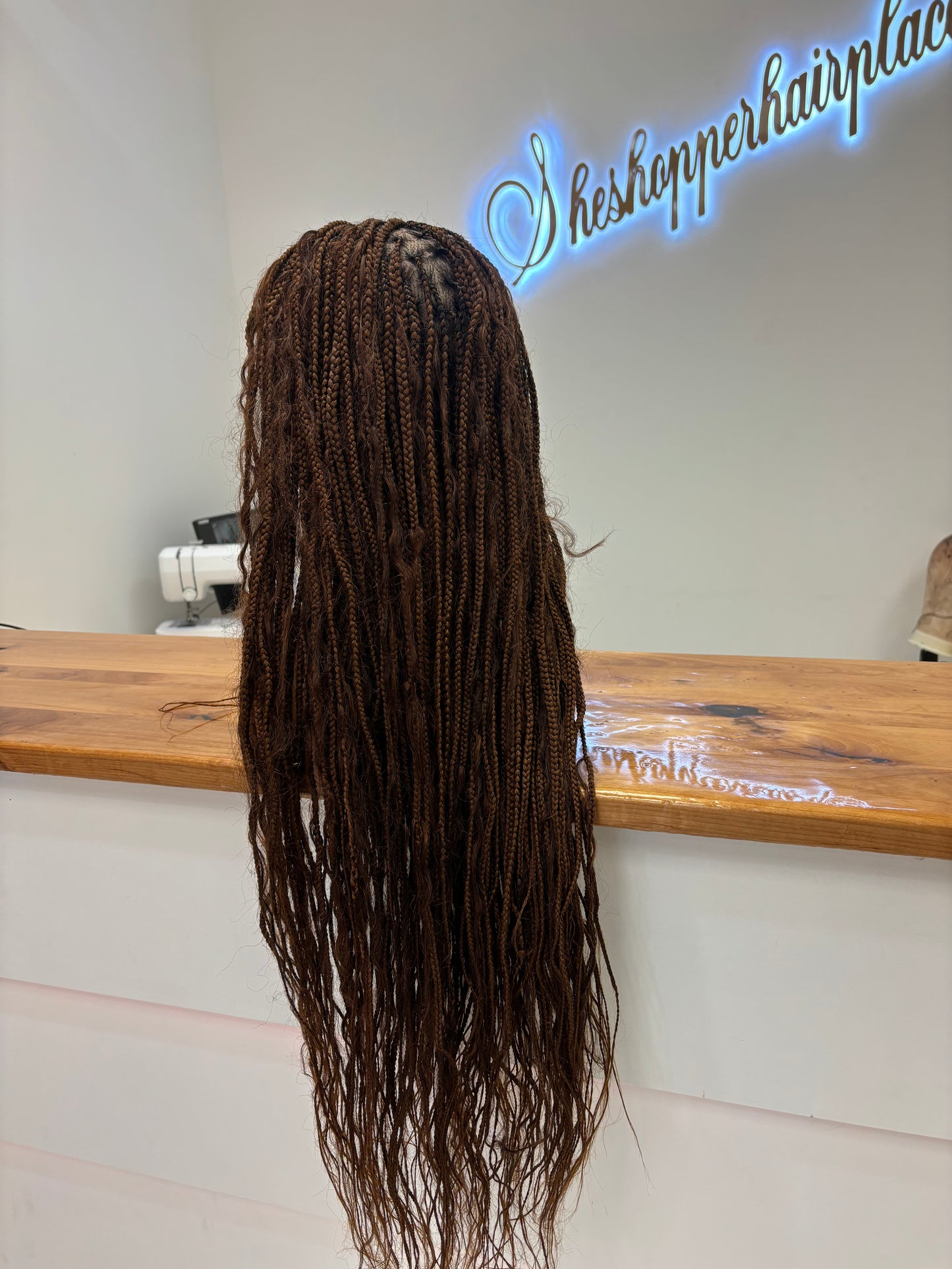 Boho braids full lace brown