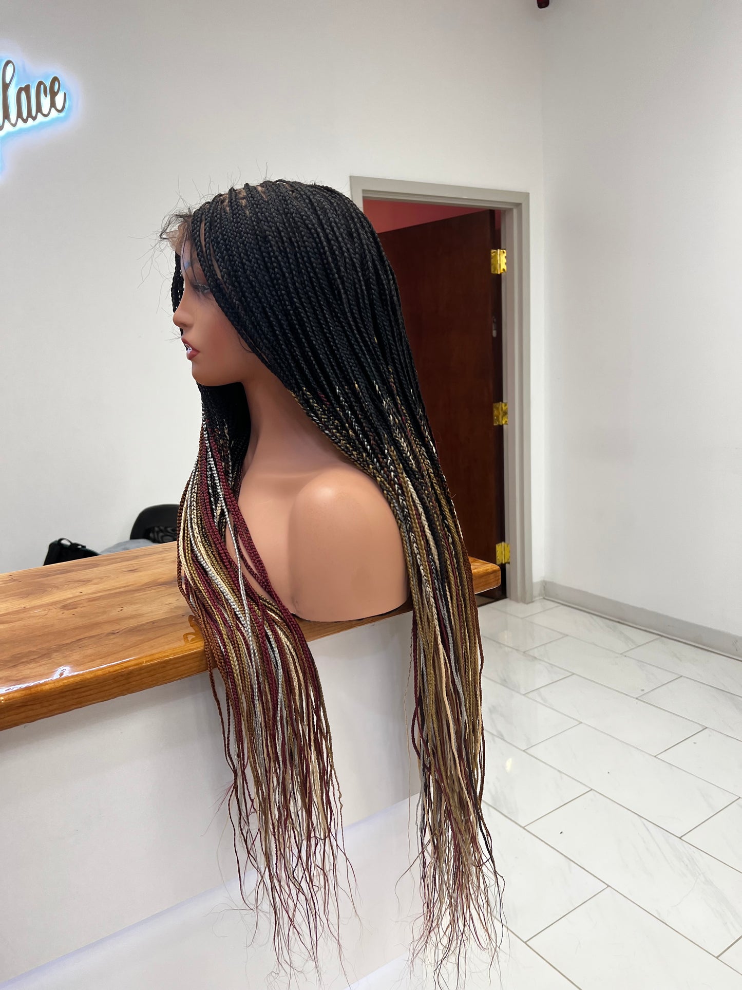 Full lace small knotless multi color unit