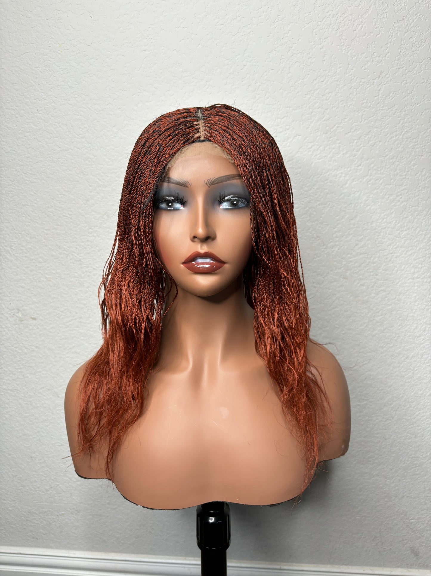 Feathered twist auburn
