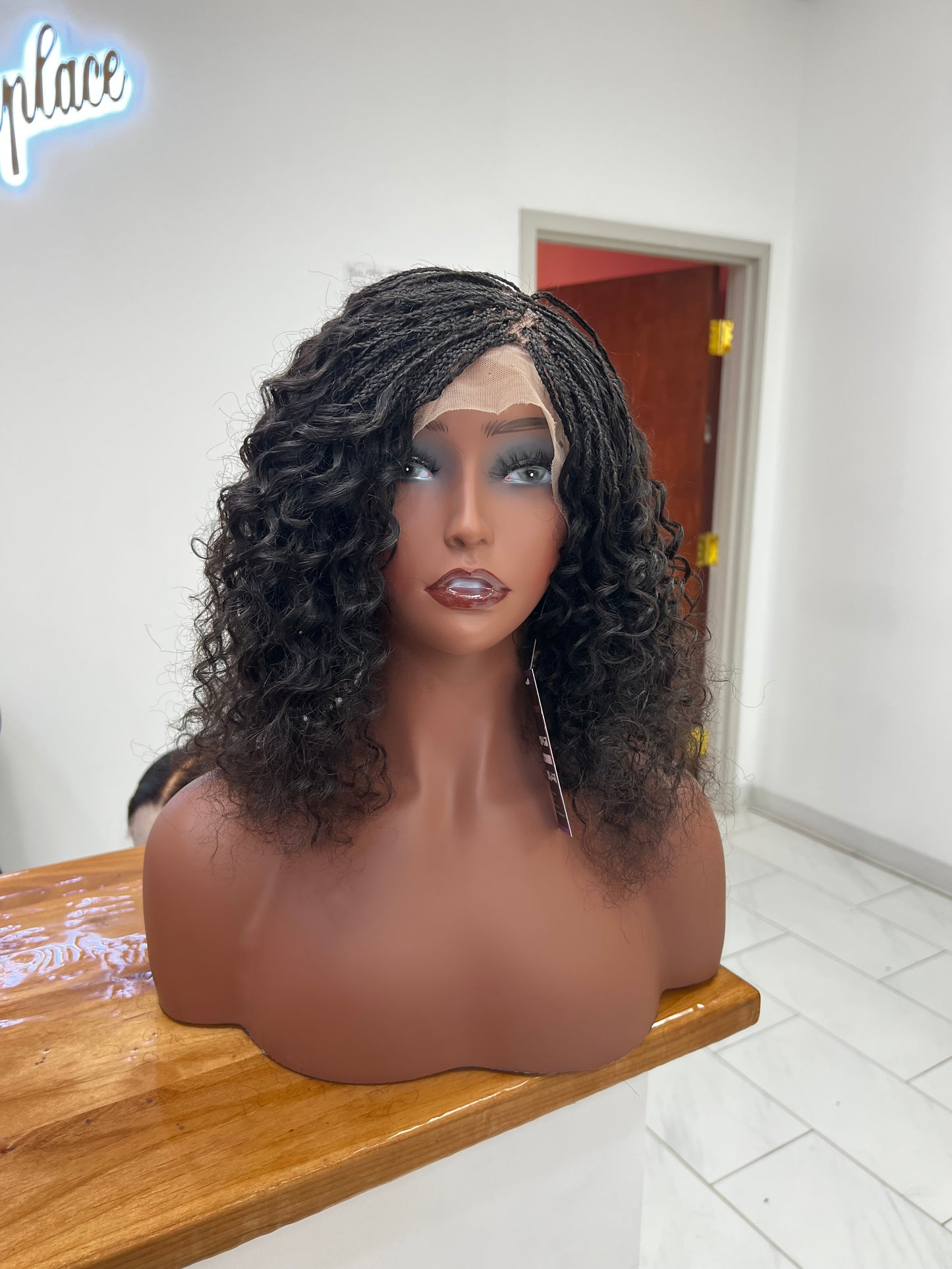 Human hair tree braids full lace