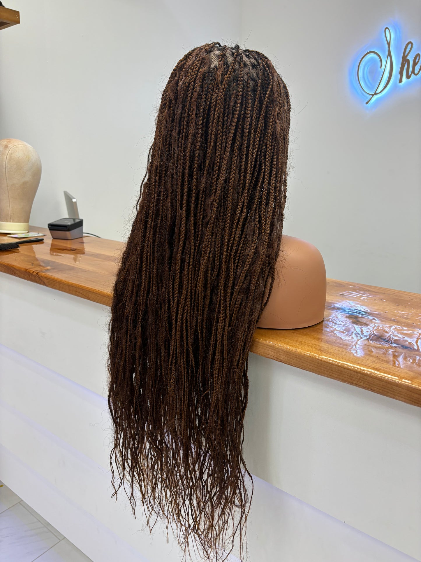 Boho braids full lace brown