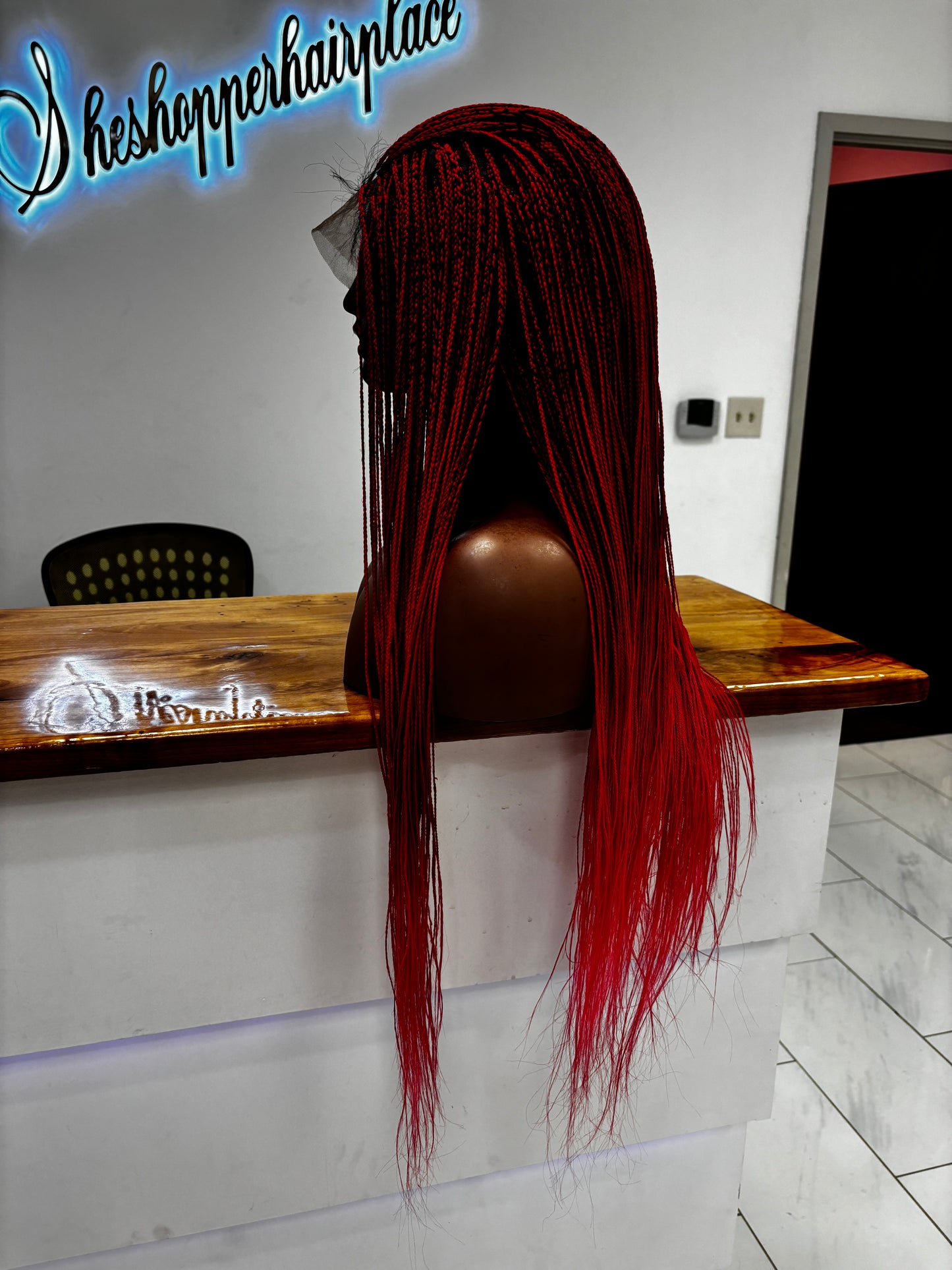 Clear full lace red
