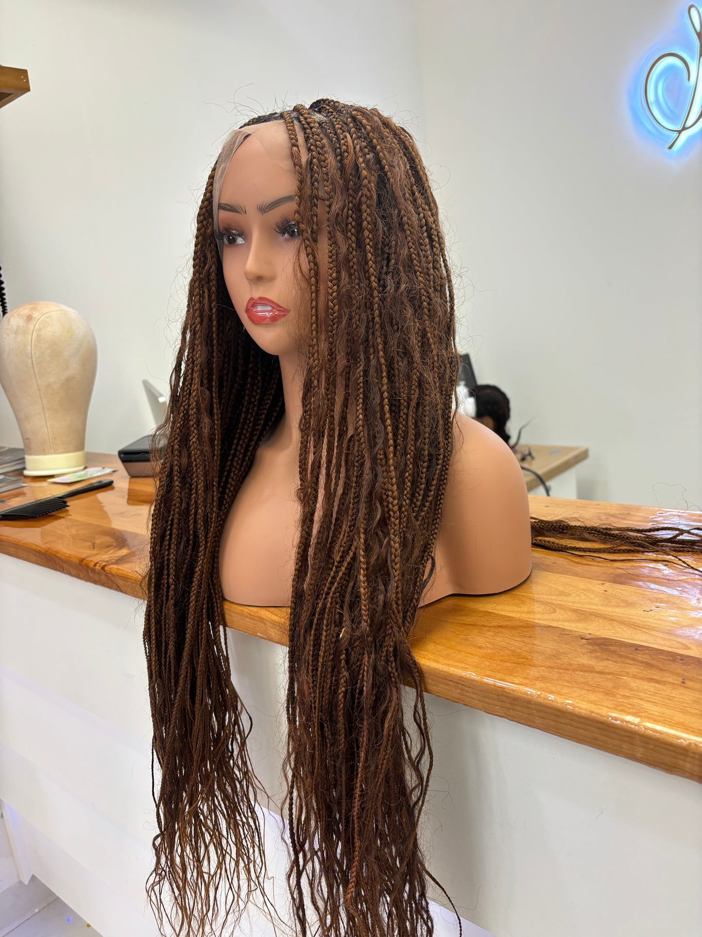 Boho braids full lace brown