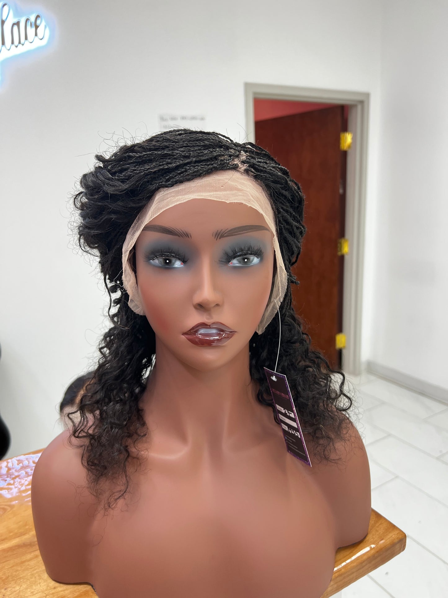 Human hair tree braids full lace