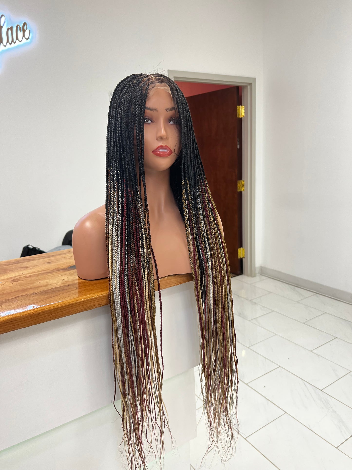 Full lace small knotless multi color unit