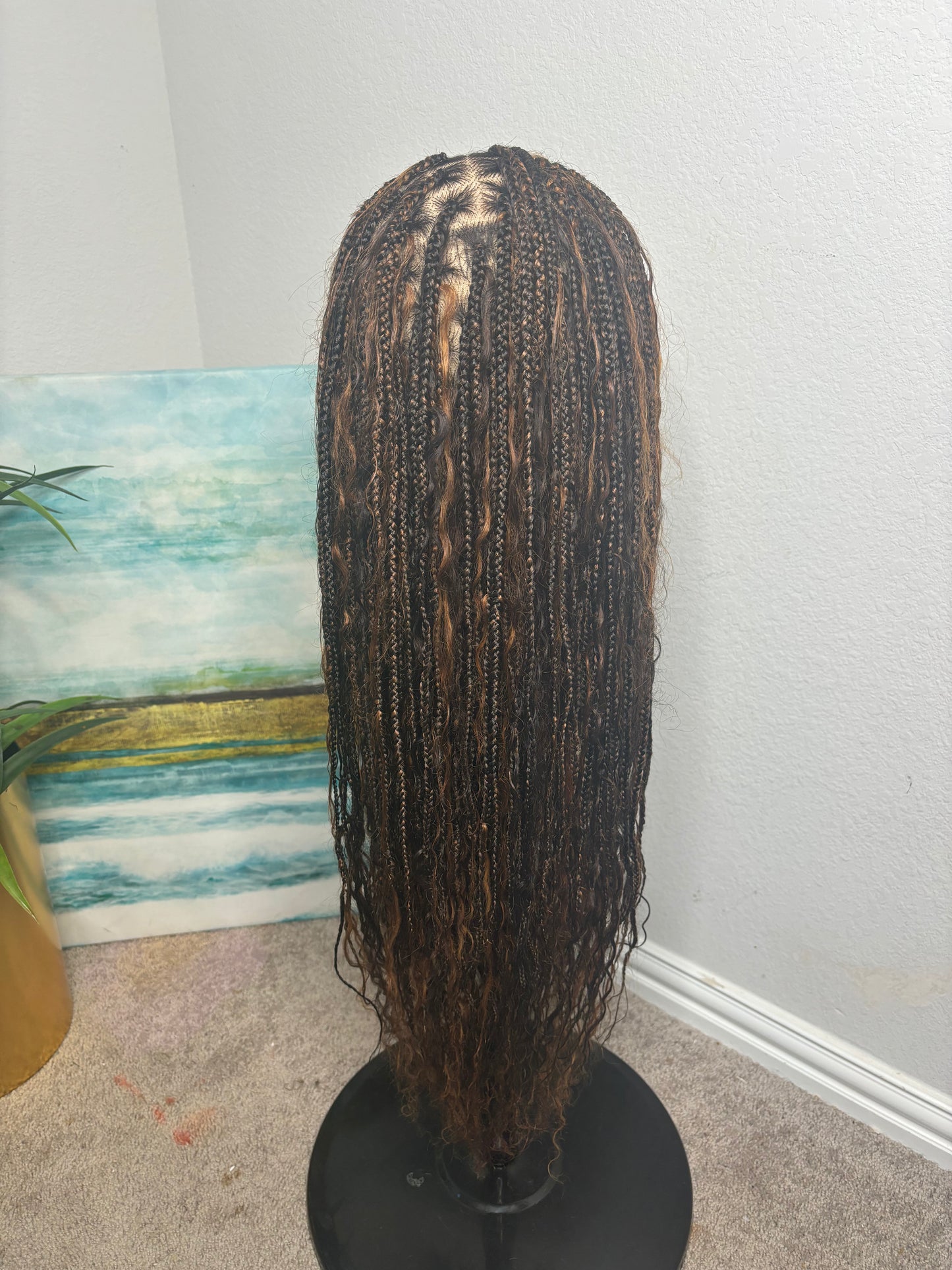 Human hair boho knotless braids 4/30 30 inches