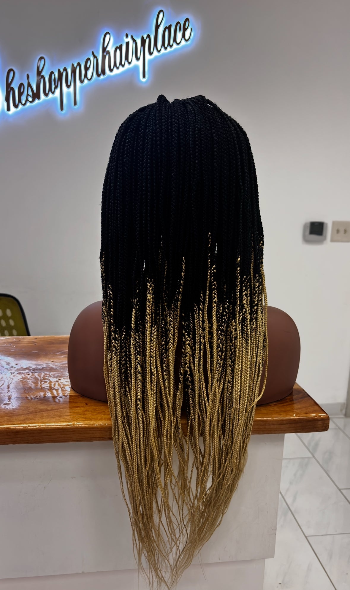Box braids on lace front