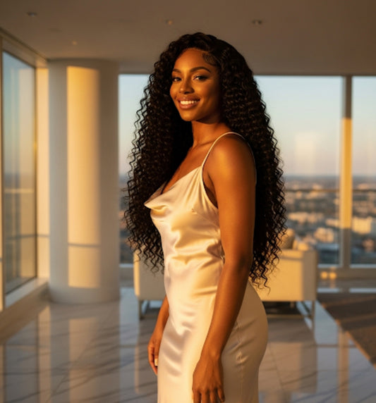 Hd lace deep wavy wig