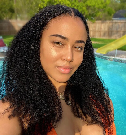 Natural Kinky curly clip ins