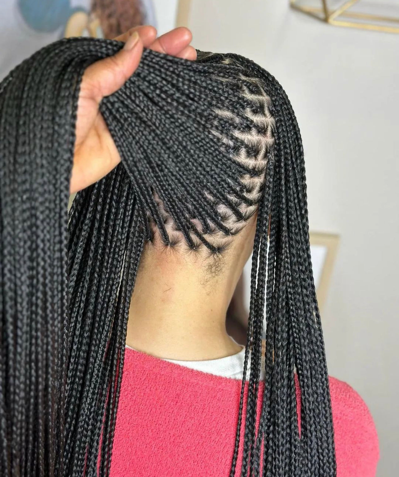 Book knotless braids