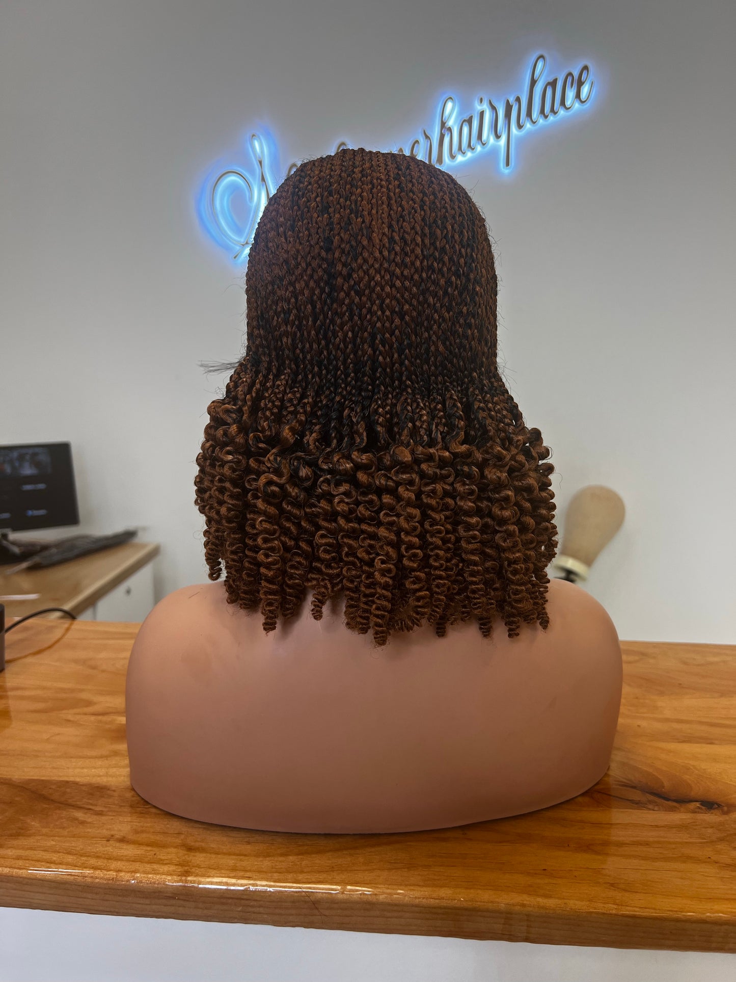 Braids to the back bob brown