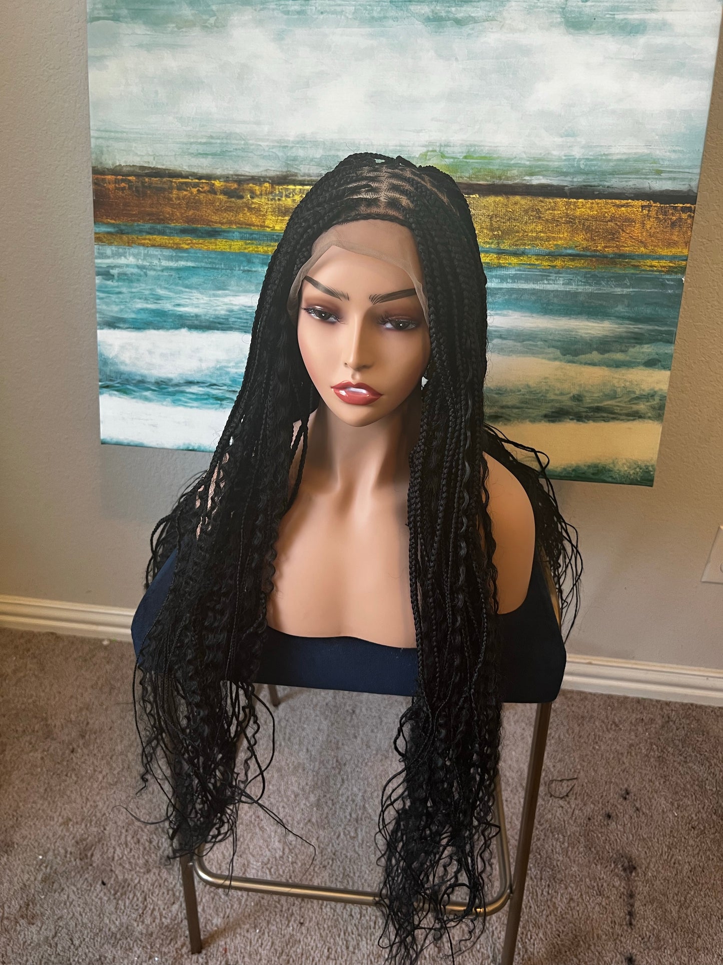 Bohemian knotless braids