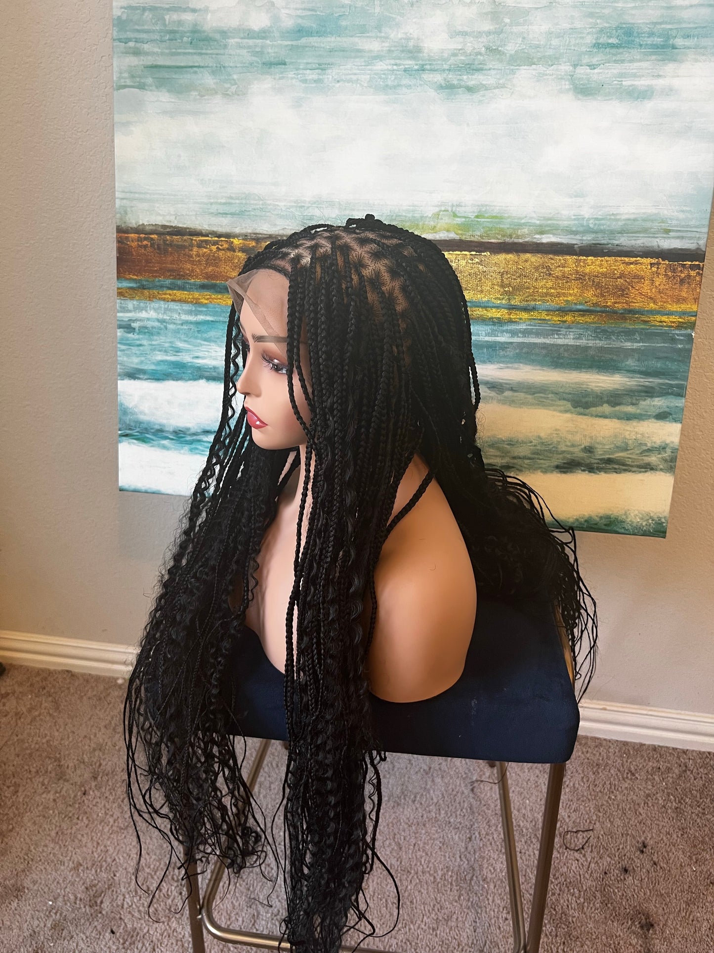 Bohemian knotless braids