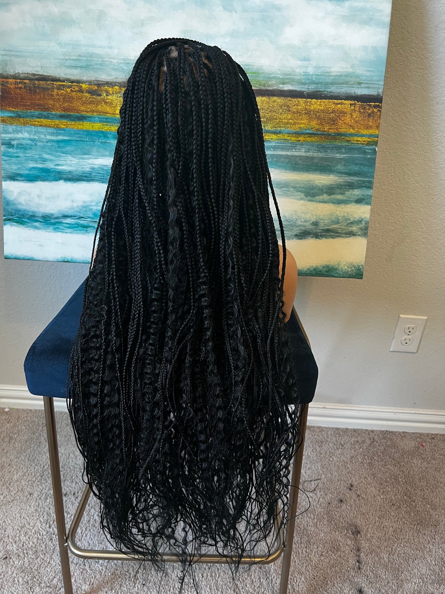 Bohemian knotless braids