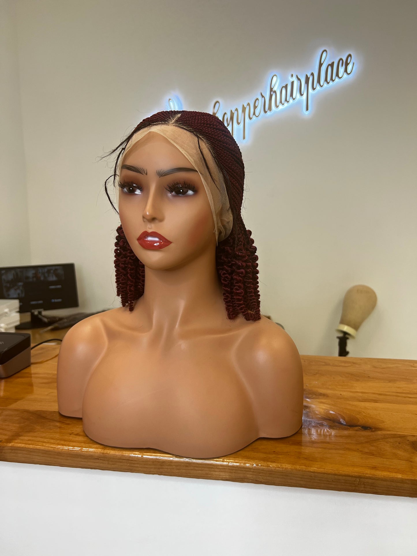 Braids to the back bob