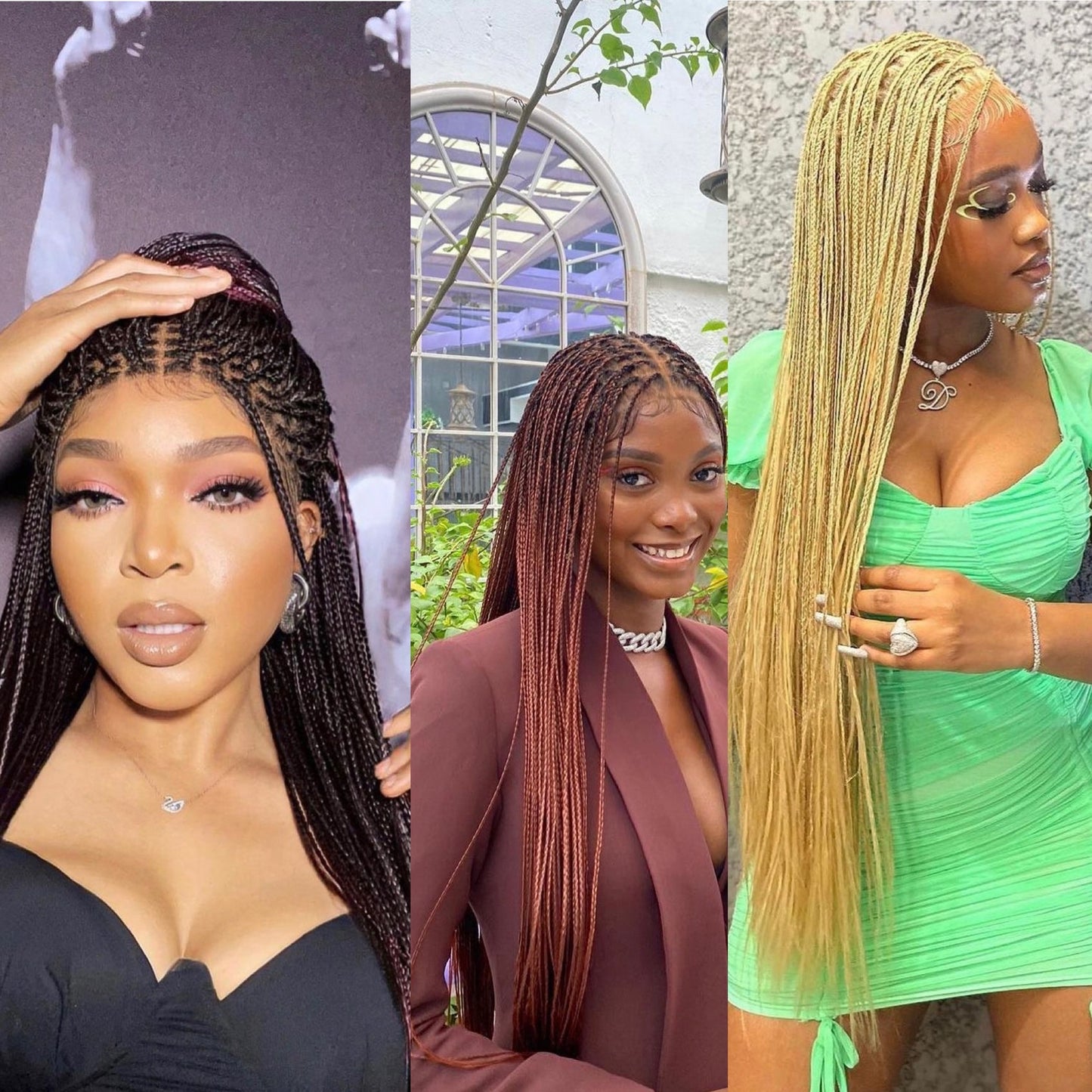 Full lace knotless braids wig - sheshopperhairplace LLC