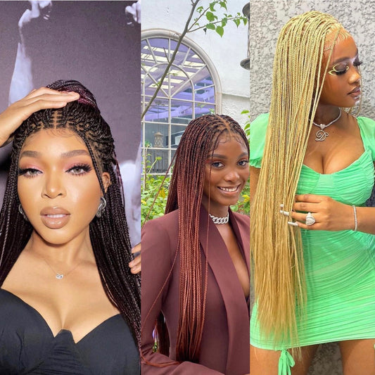 Full lace knotless braids wig - sheshopperhairplace LLC