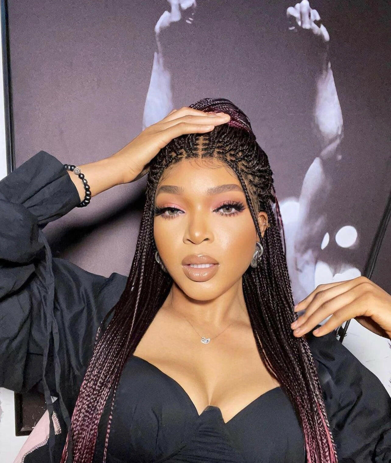 Full lace knotless braids wig - sheshopperhairplace LLC