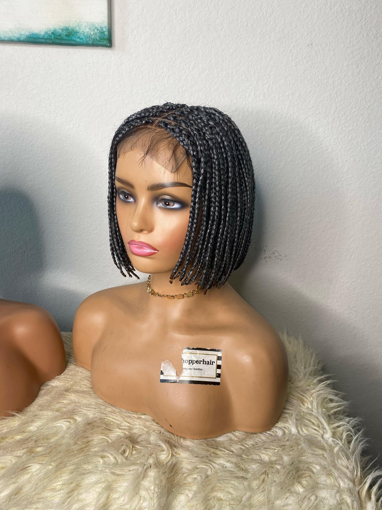 Gray Bob 8 inches - sheshopperhairplace LLC