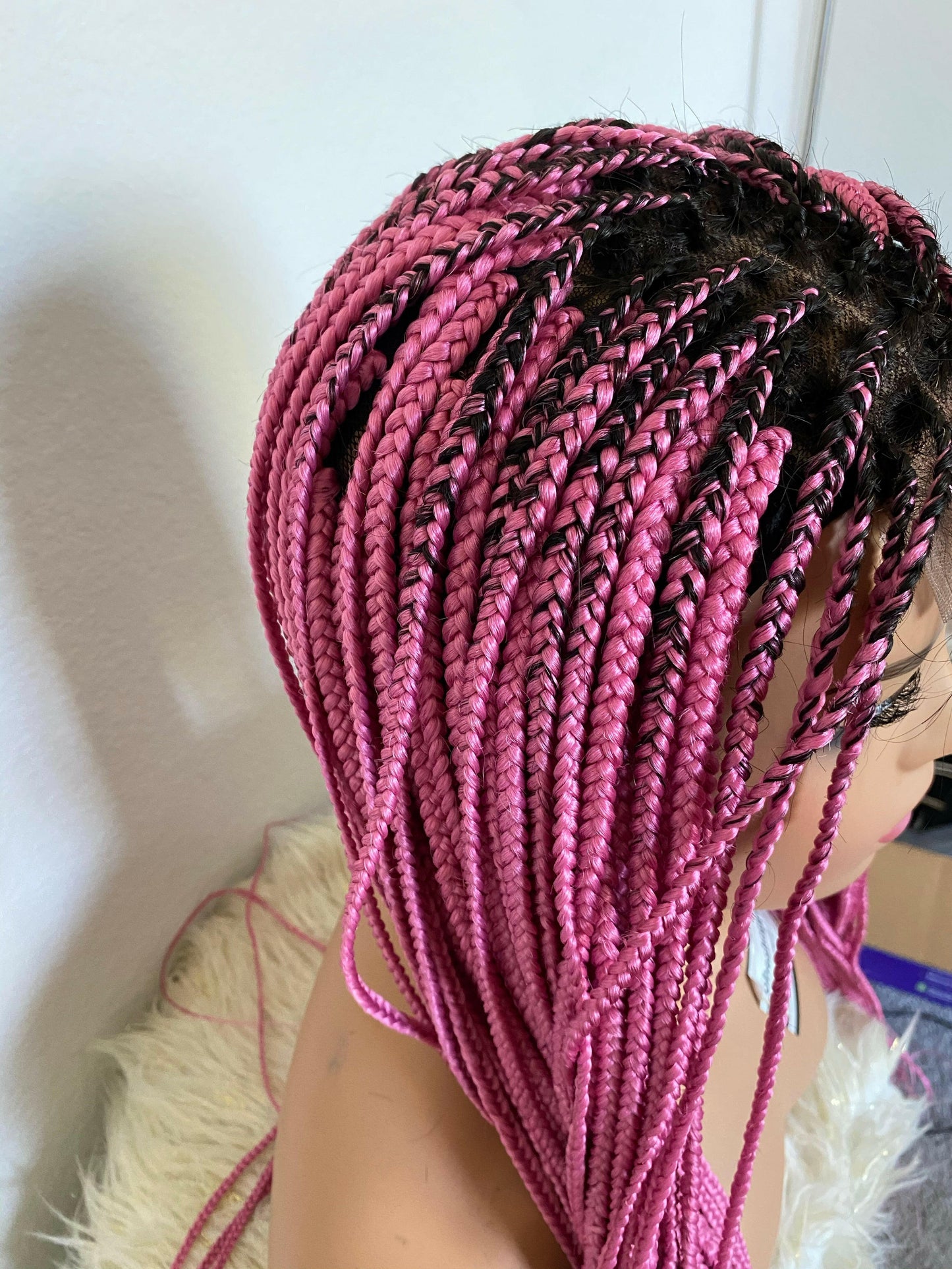 Pink knotless braids | Hair Wigs