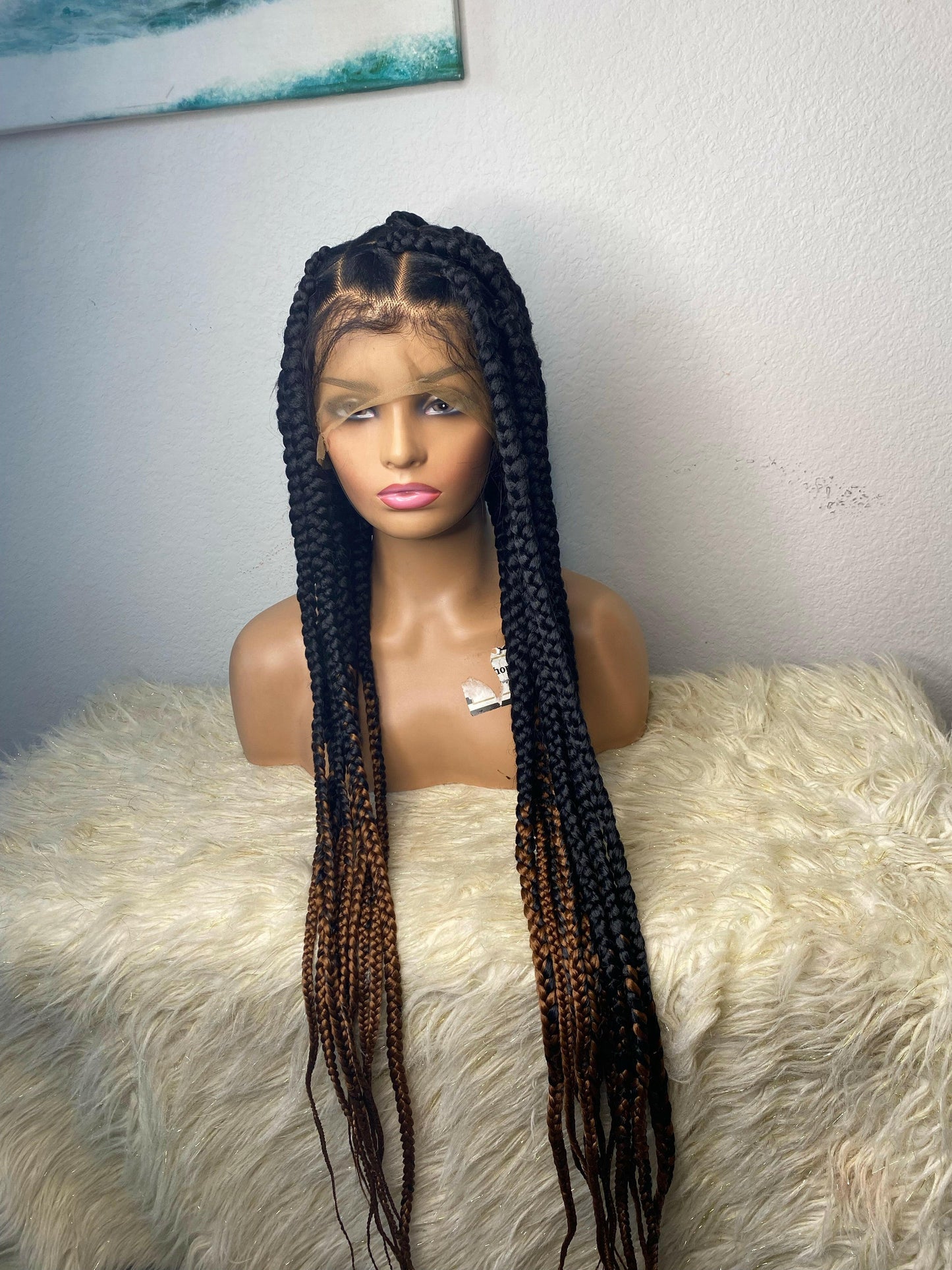 Large knotless 1/30 tips full lace wig - sheshopperhairplace LLC