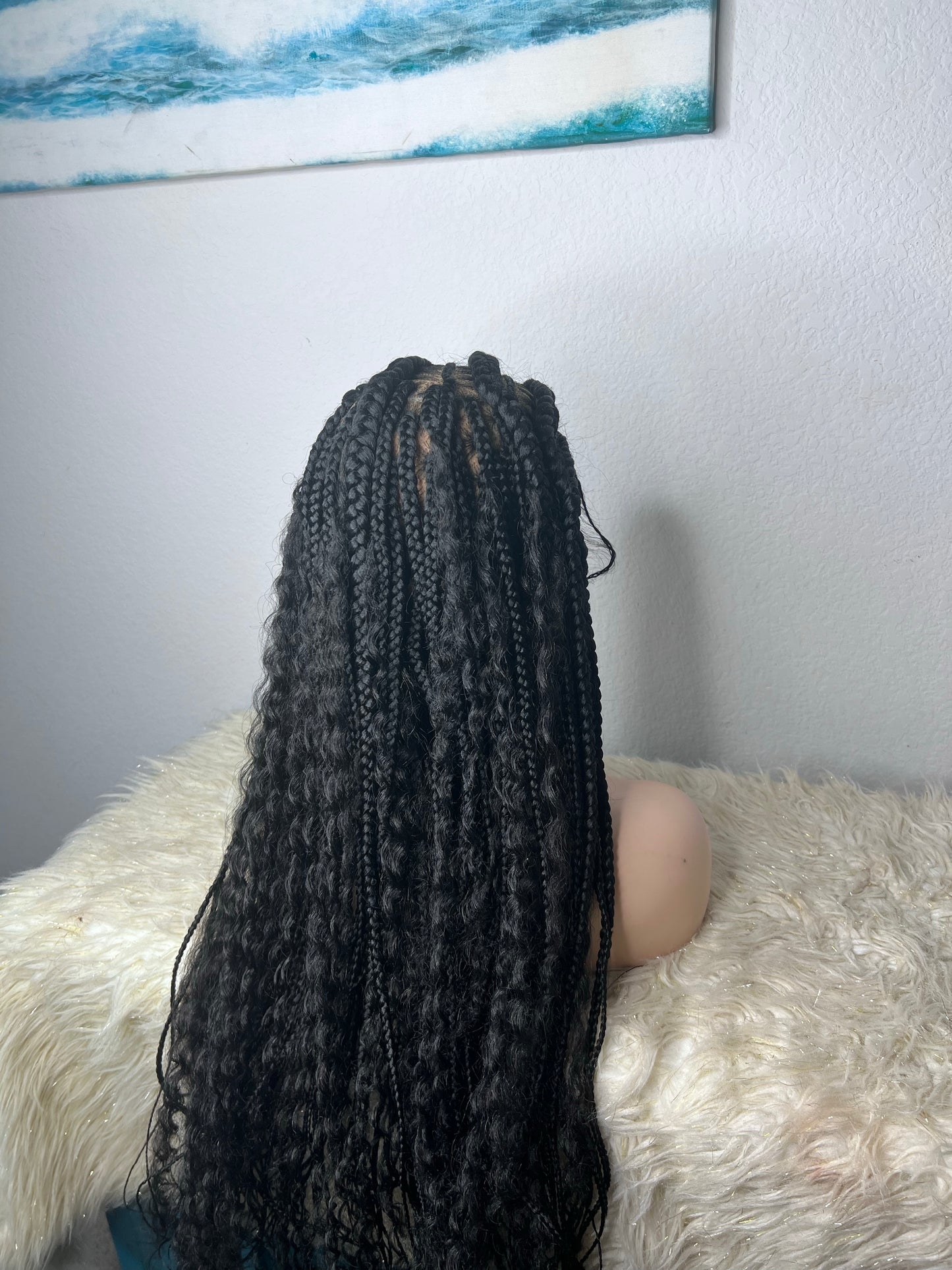 Boho stitched braids full lace