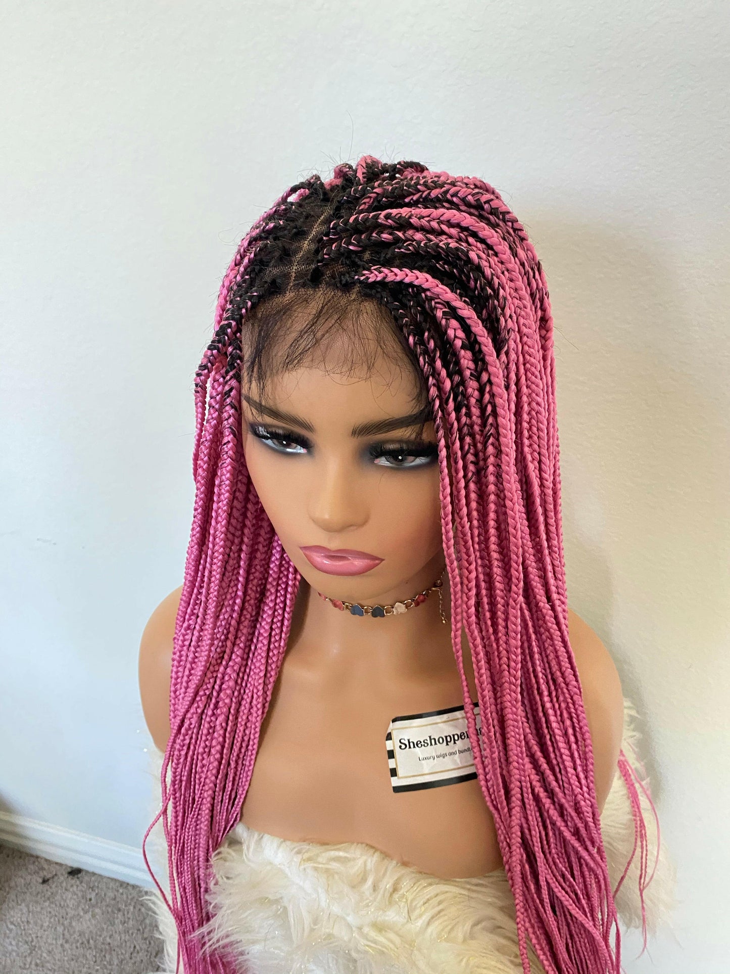 Pink knotless braids | Hair Wigs