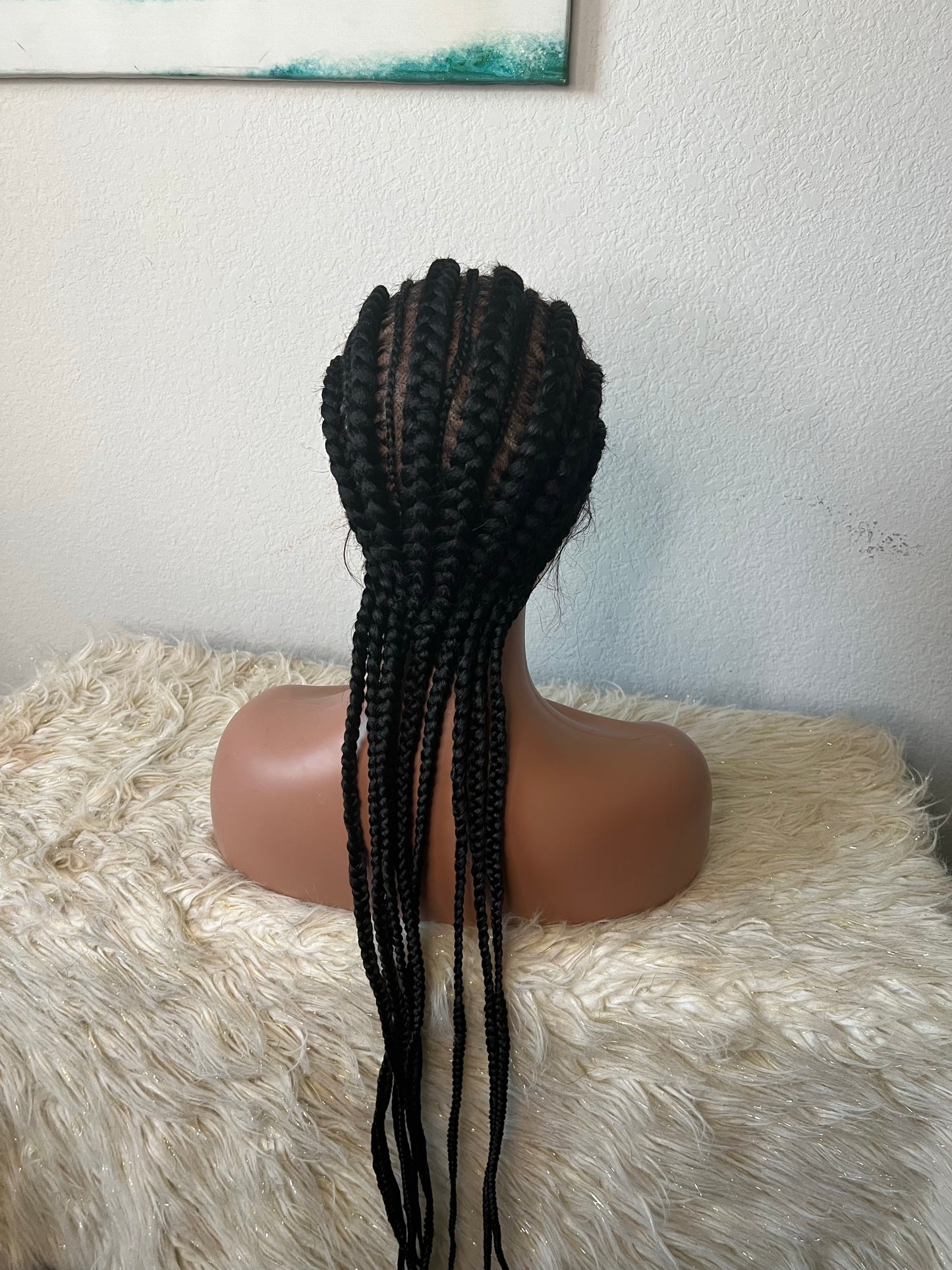 Stitched 9 braids to the back - sheshopperhairplace LLC