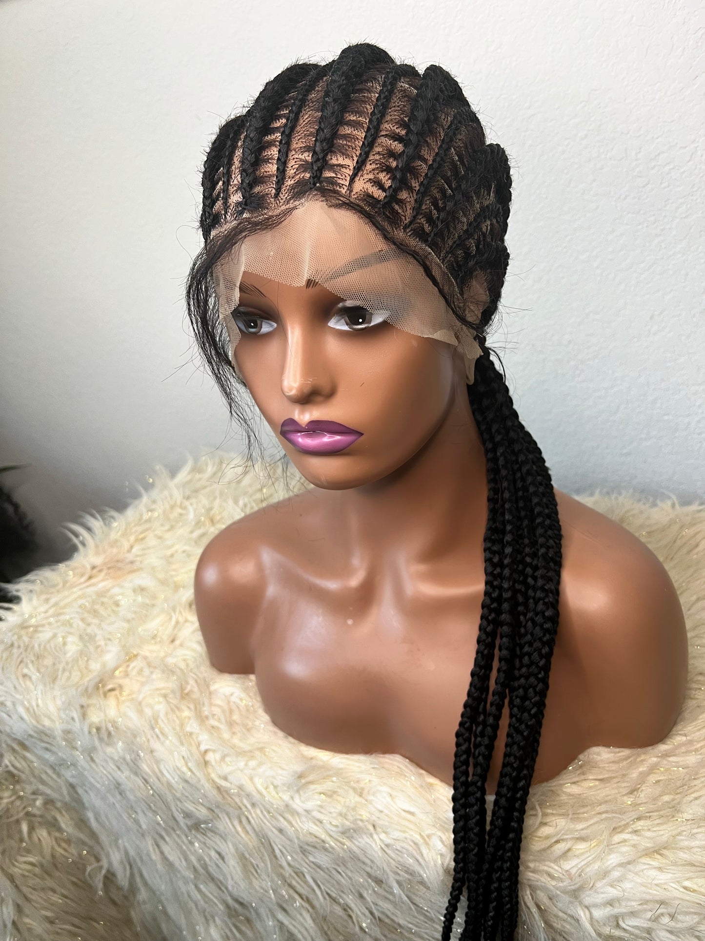 Stitched 9 braids to the back - sheshopperhairplace LLC