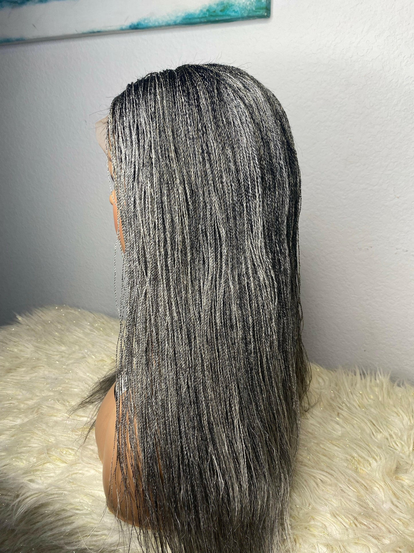Salt n pepper / Gray micro twist - sheshopperhairplace LLC