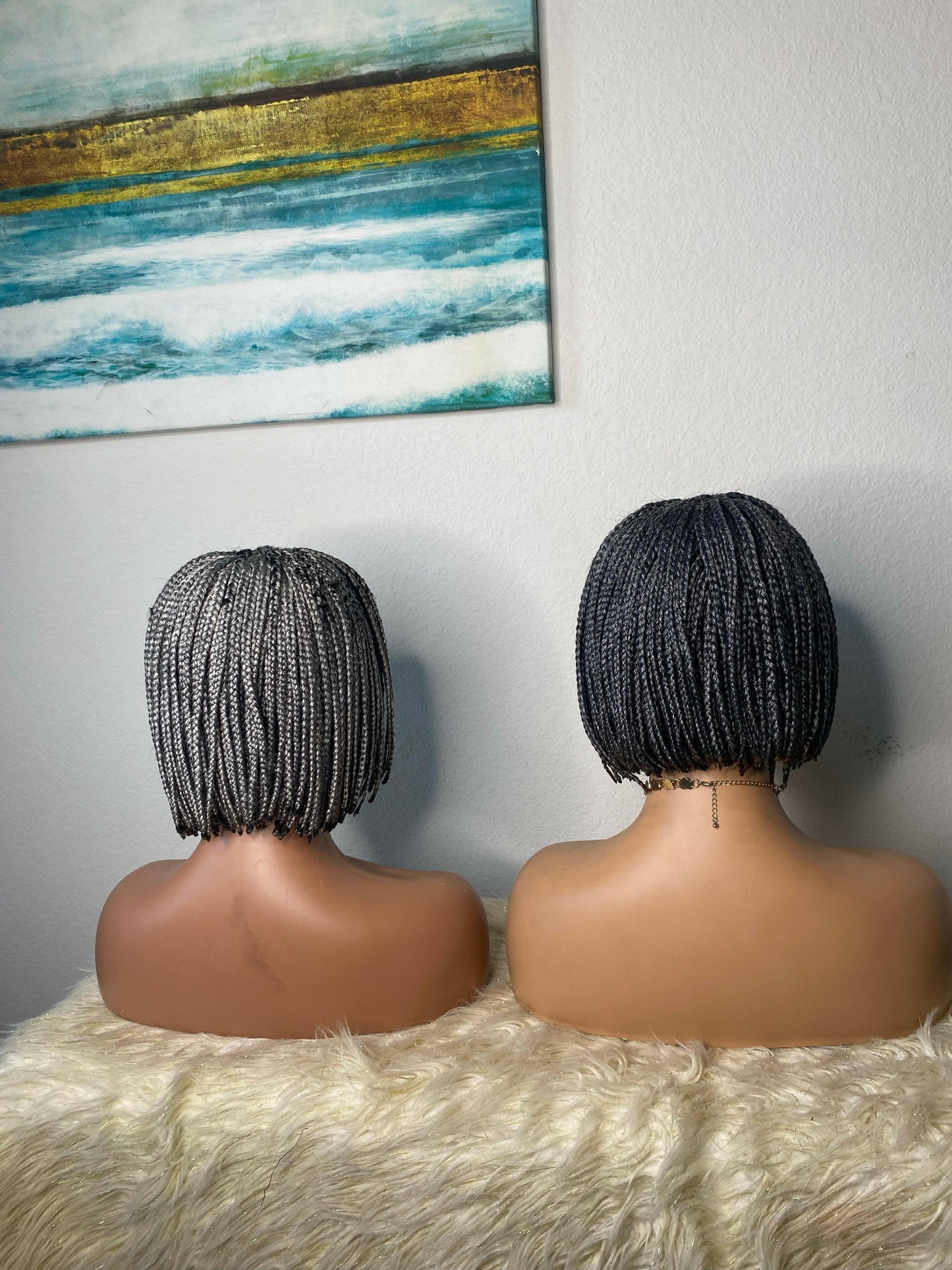 Gray Bob 8 inches - sheshopperhairplace LLC