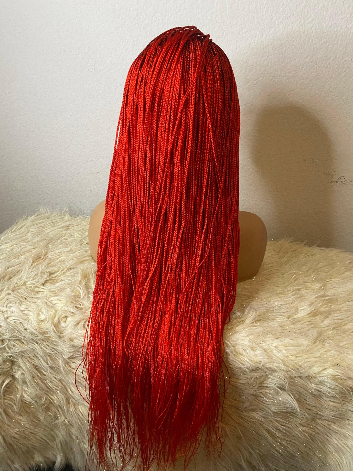 Red micro braids - sheshopperhairplace LLC
