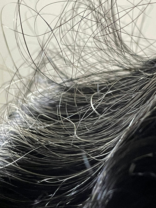 a close-up of a woman's hair