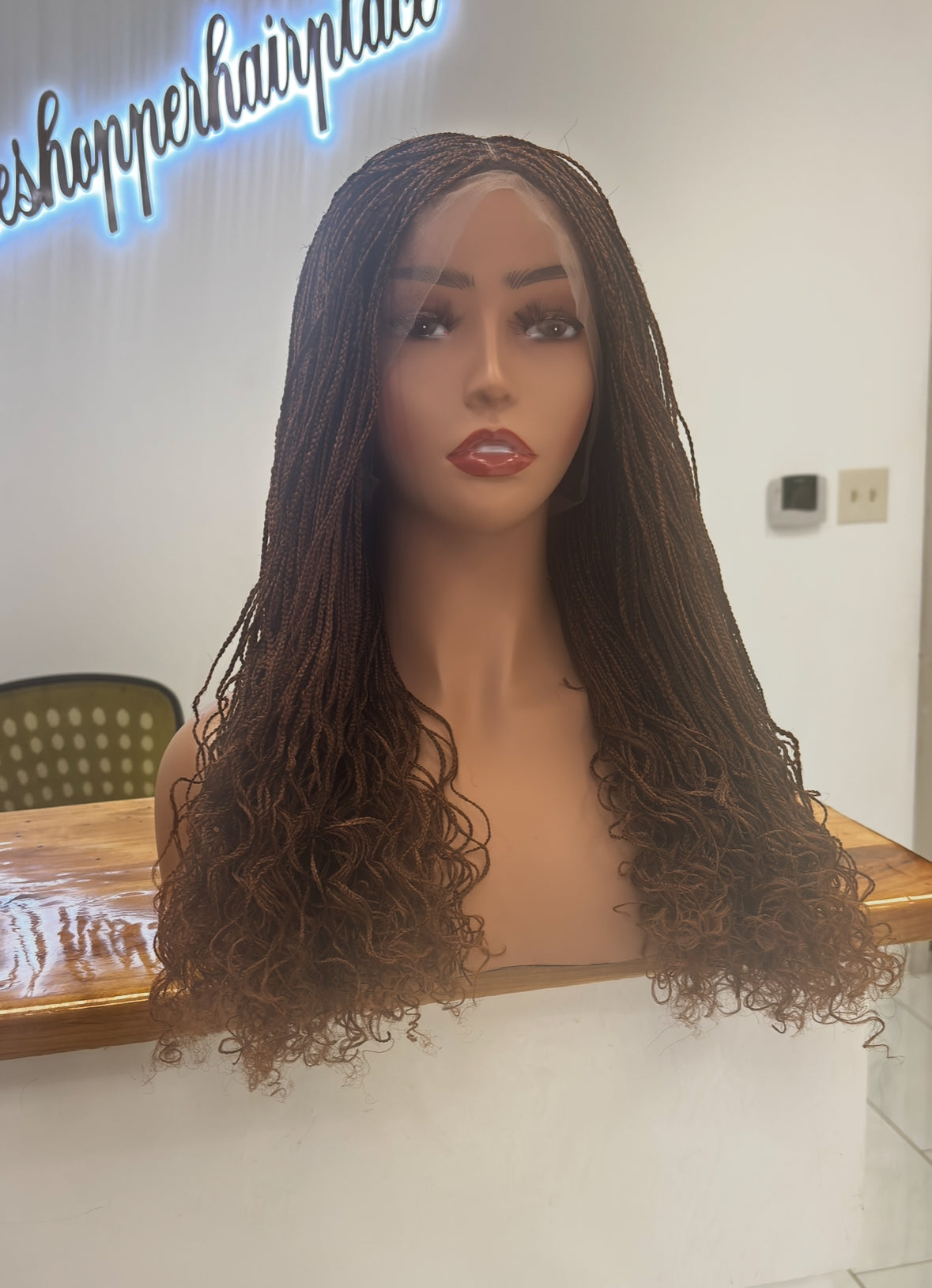 Full lace micro goddess braids color 30