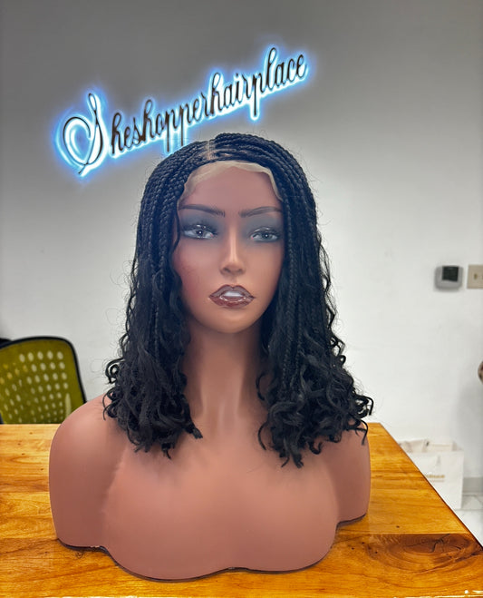 Glueless 5 by 5 boho braids wig