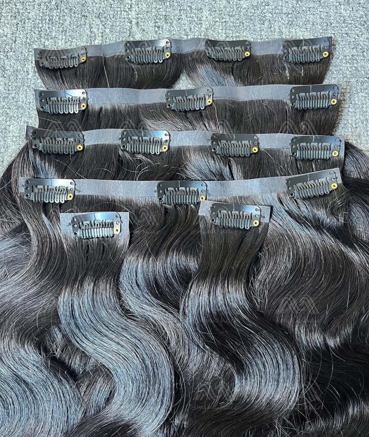 Virgin Body wave seamless clip ins