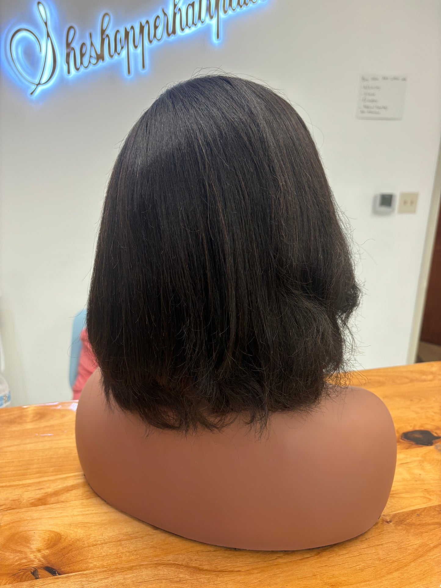 Hybrid full lace silk press texture with baby hair