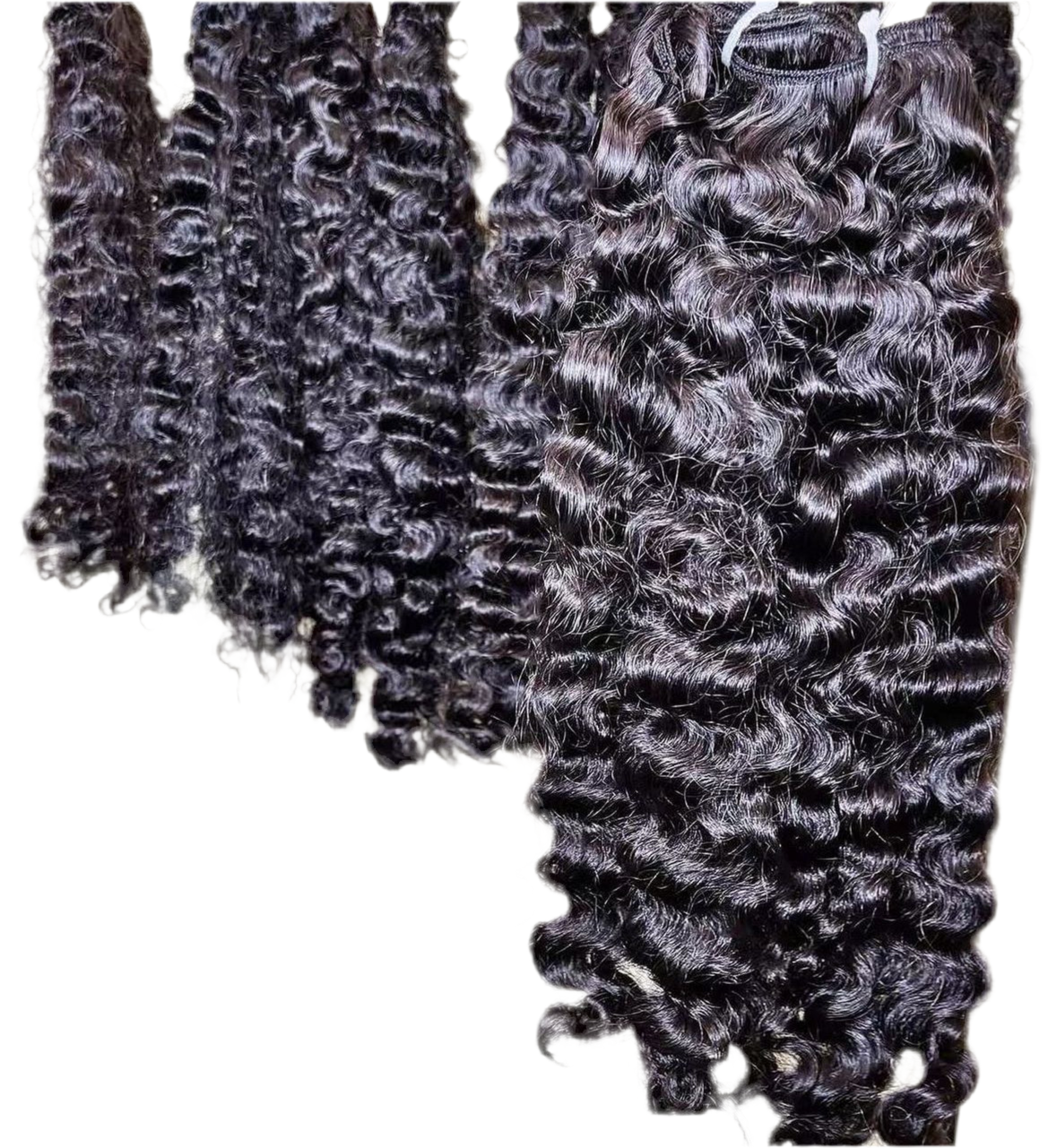 Raw Burmese curly bundles