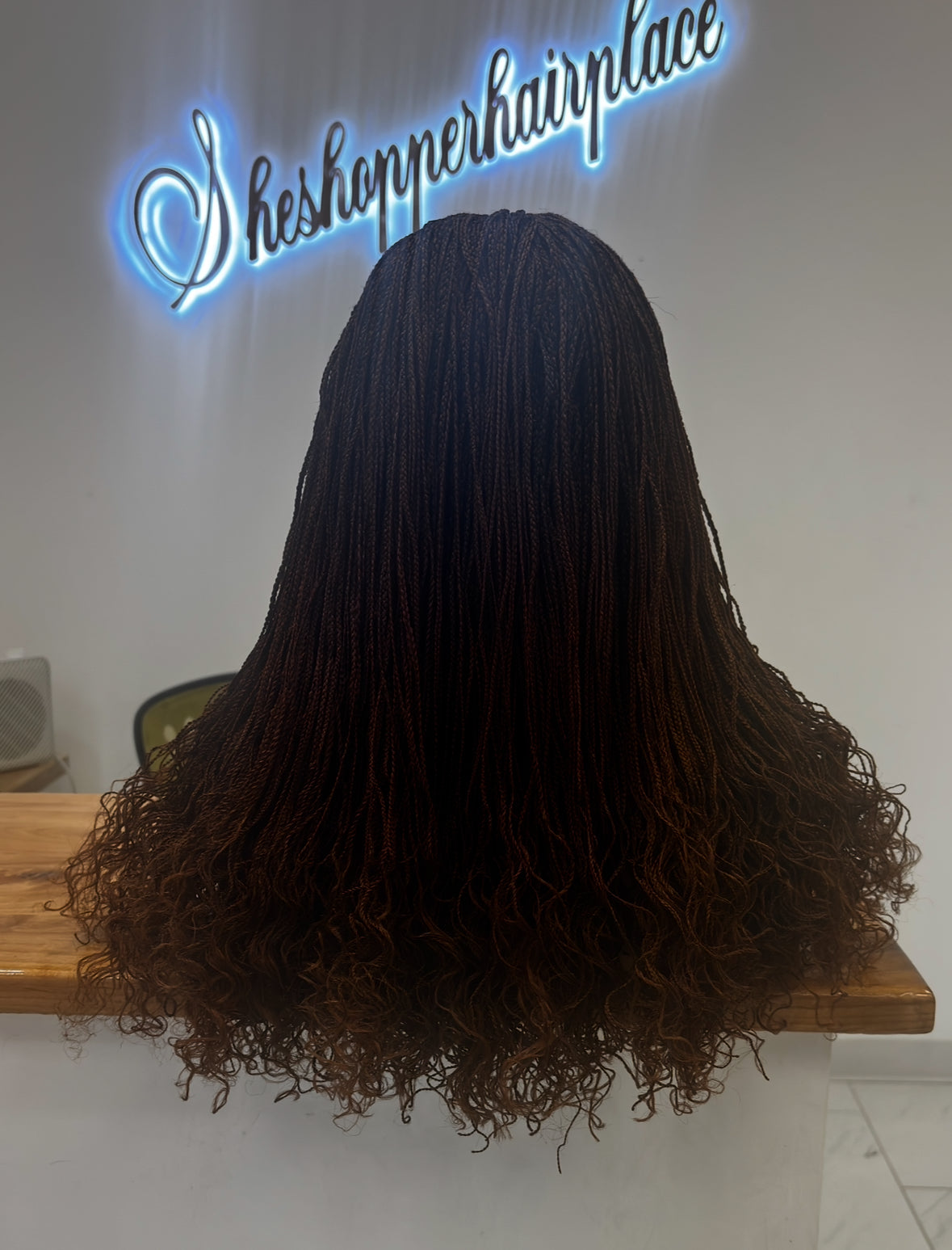 Full lace micro goddess braids color 30