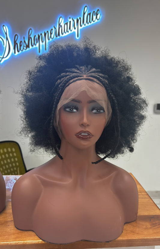 Half fro stitch braids