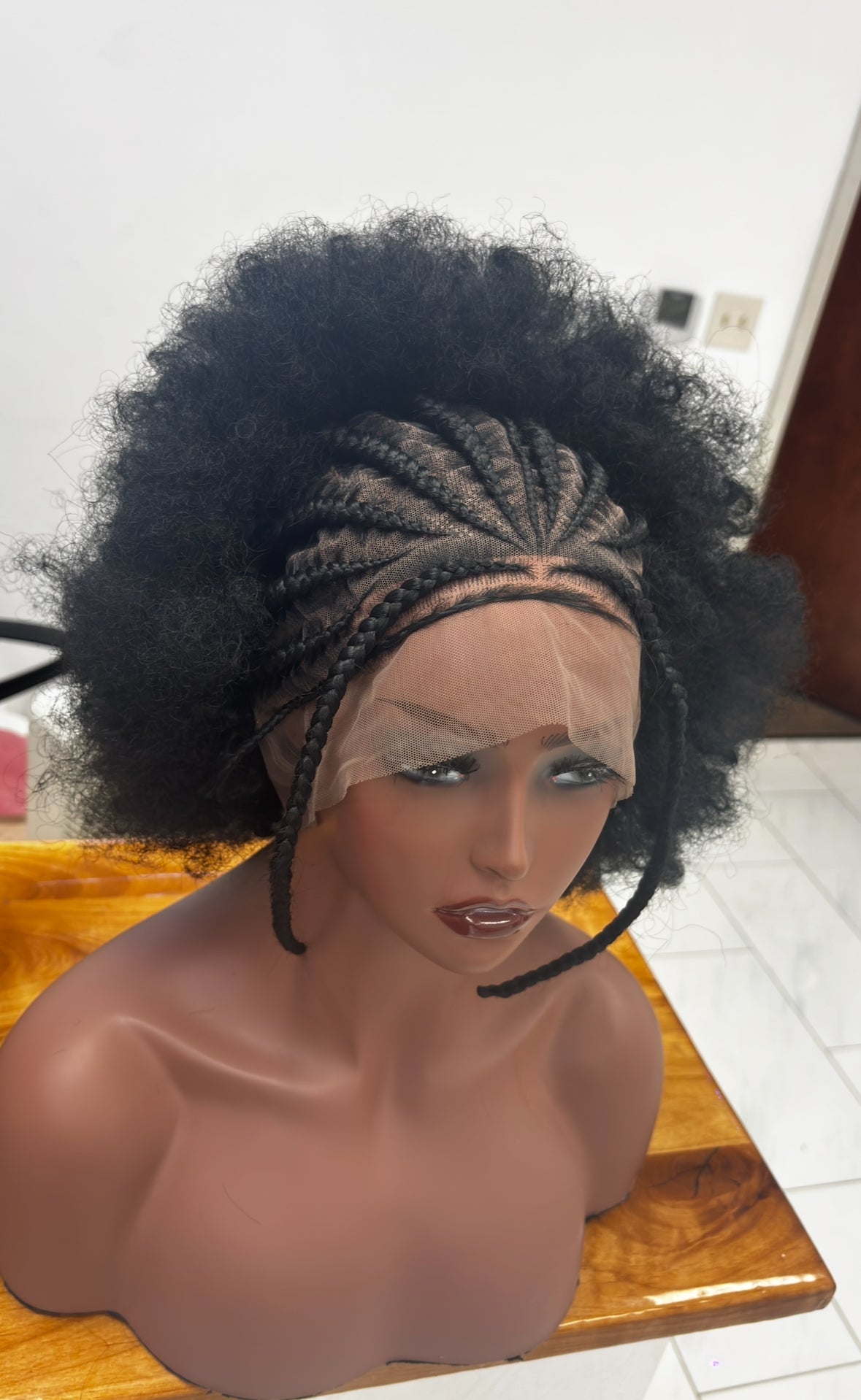Half fro stitch braids