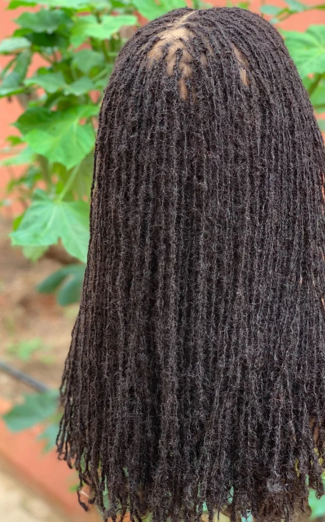 Full lace human hair micro locs