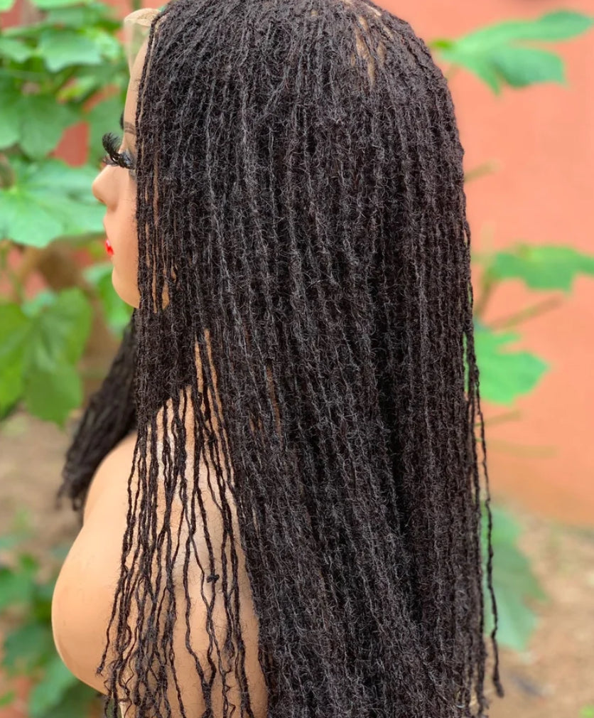 Full lace human hair micro locs