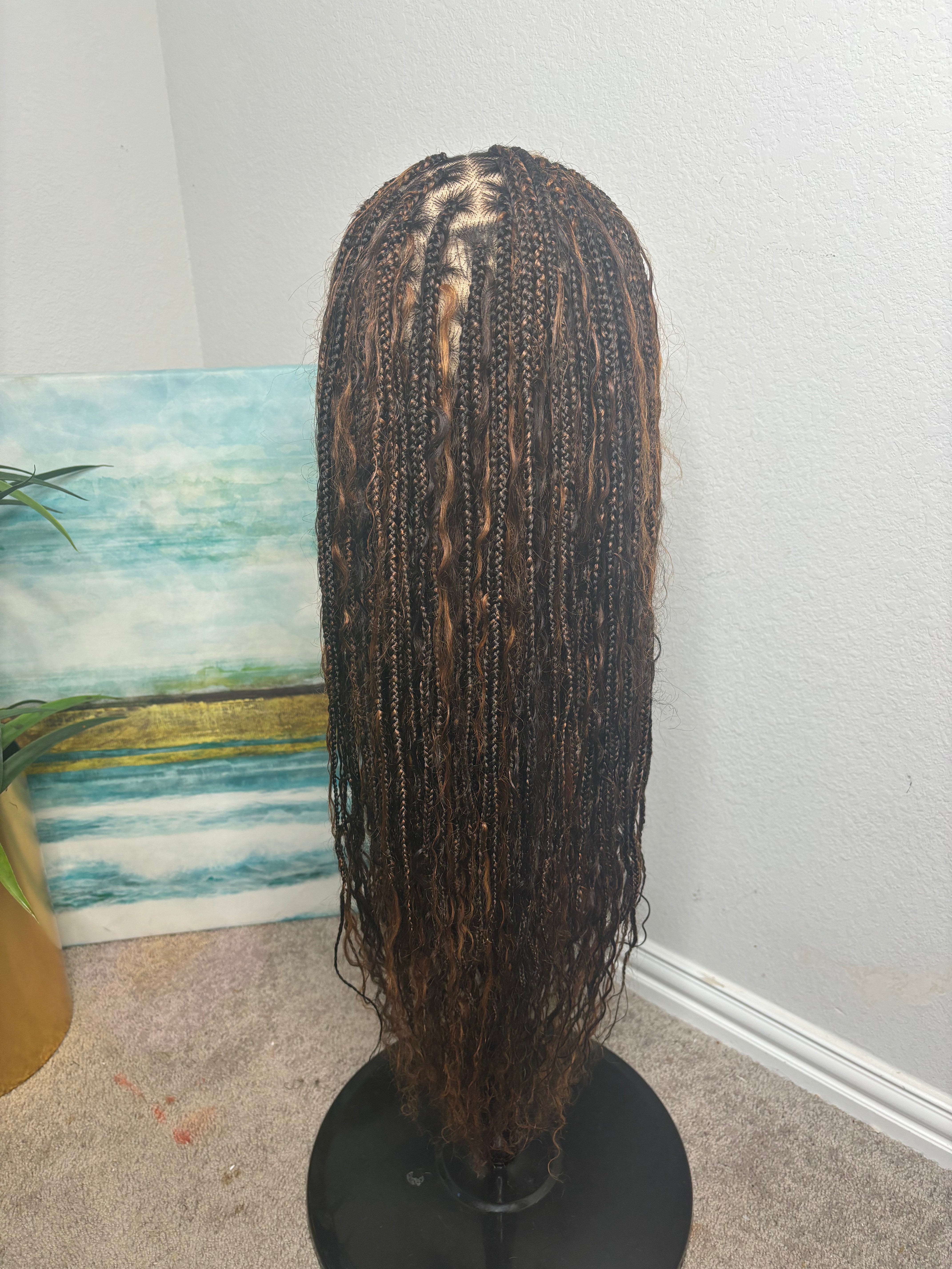 Human hair boho knotless braids 4/30 30 inches β sheshopperhairplace LLC