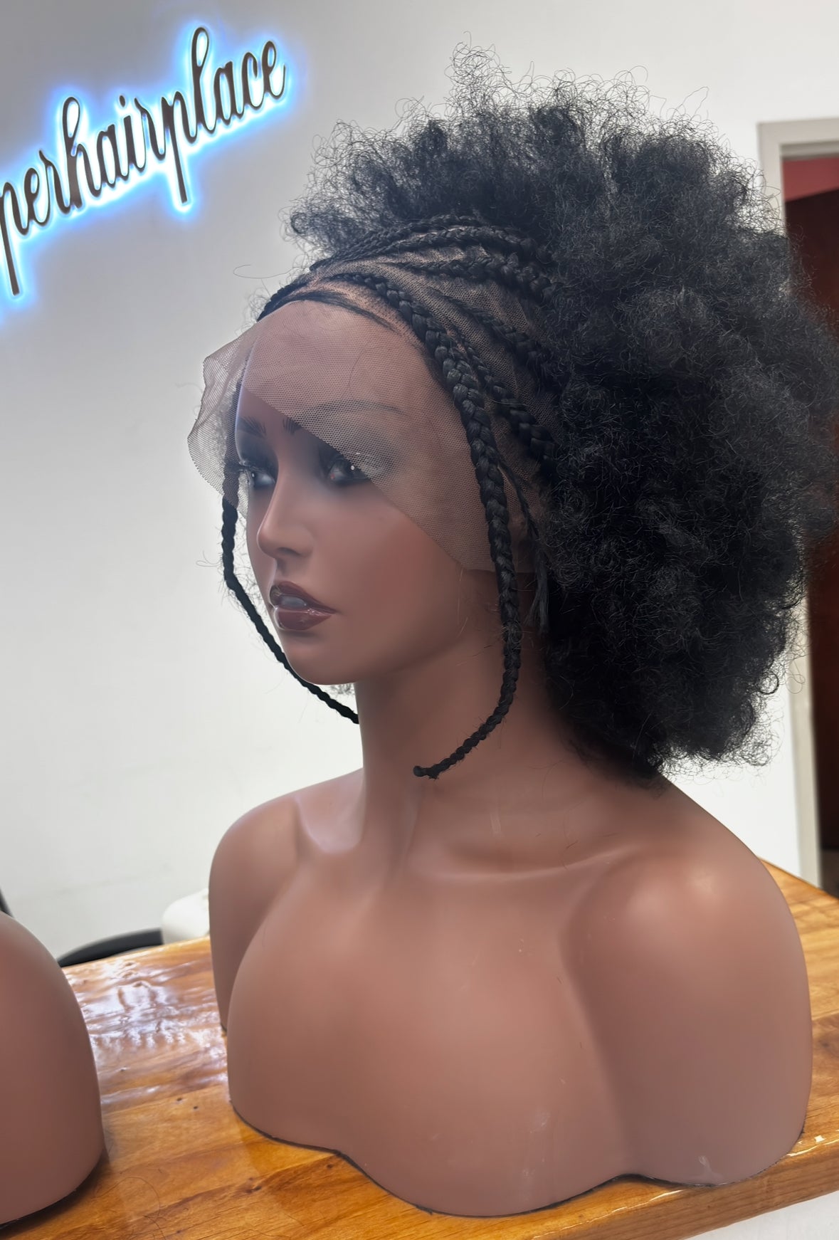 Half fro stitch braids