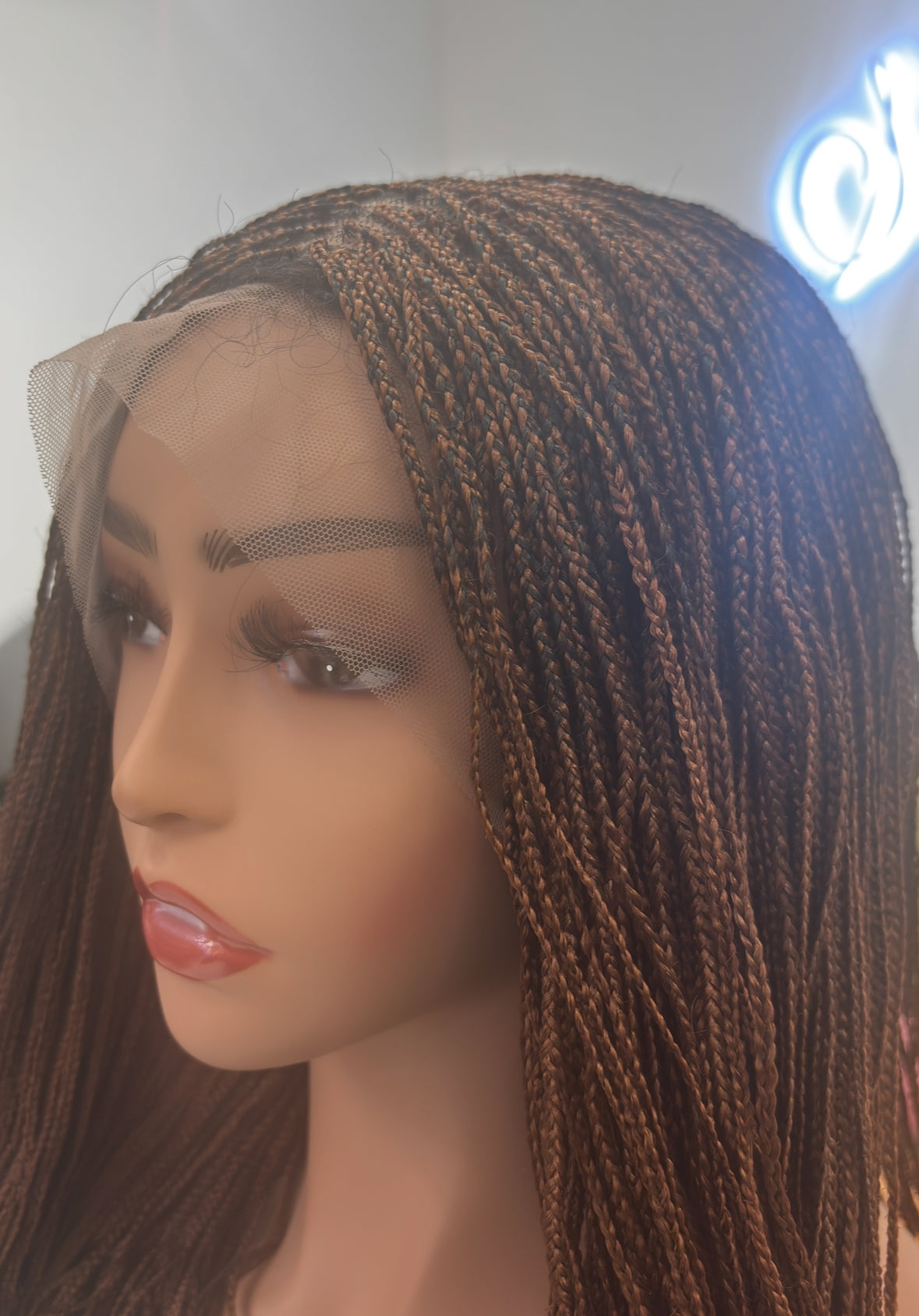 Full lace micro goddess braids color 30