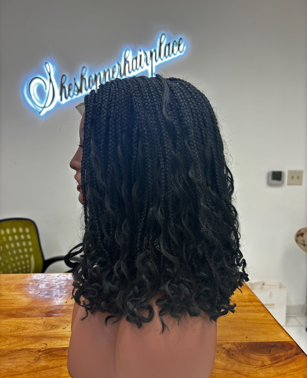 Glueless 5 by 5 boho braids wig