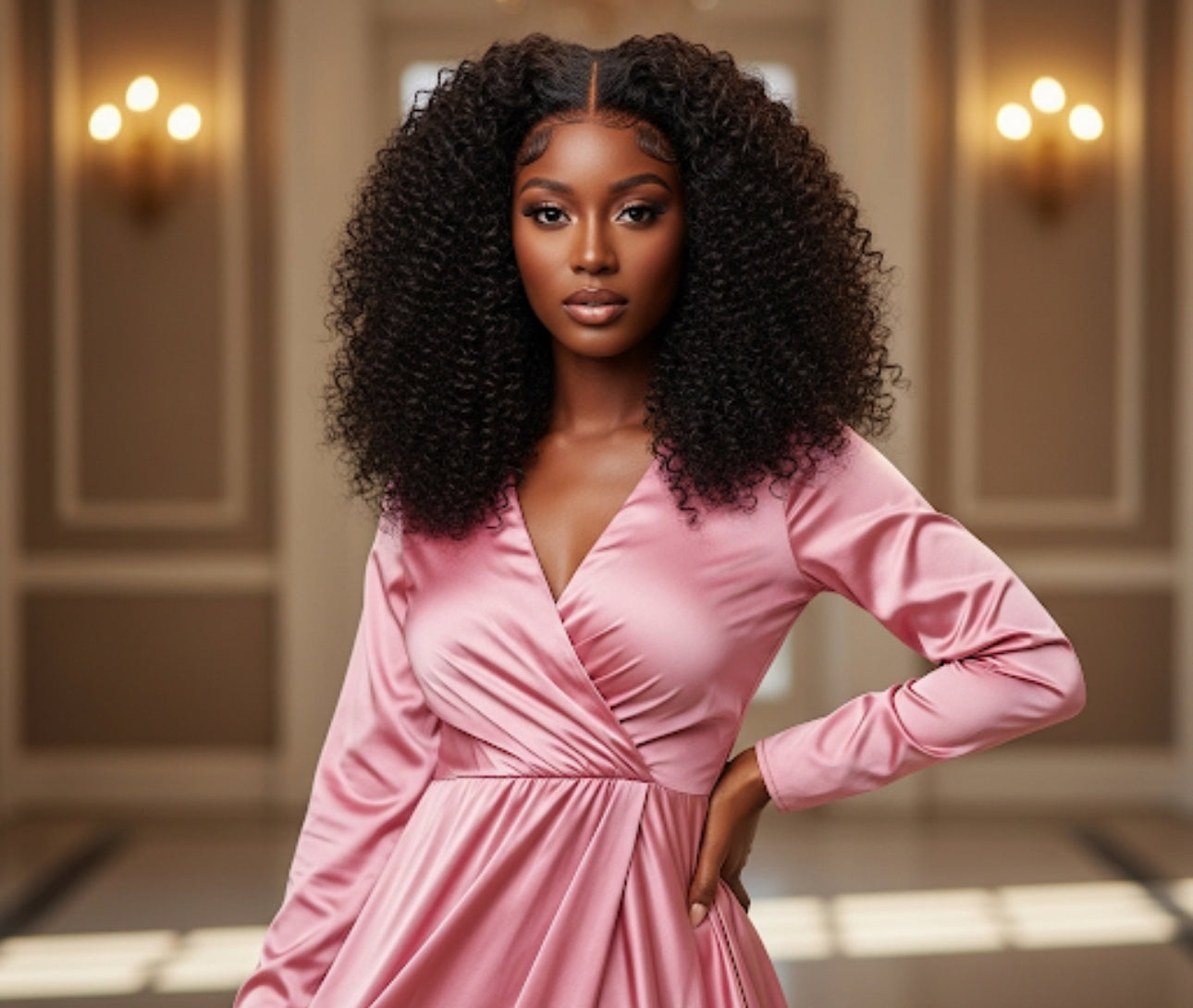 Hd lace kinky curly wig